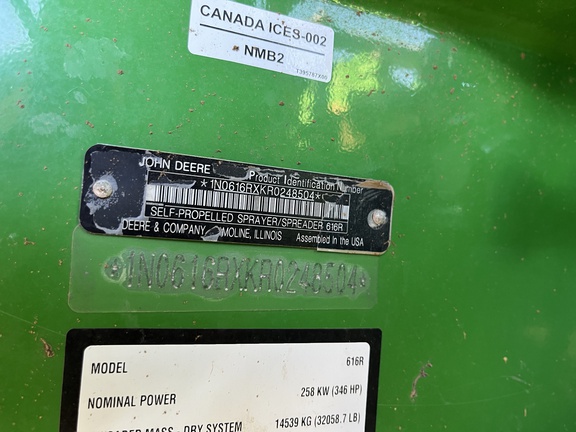 2024 John Deere 616R Sprayer/High Clearance