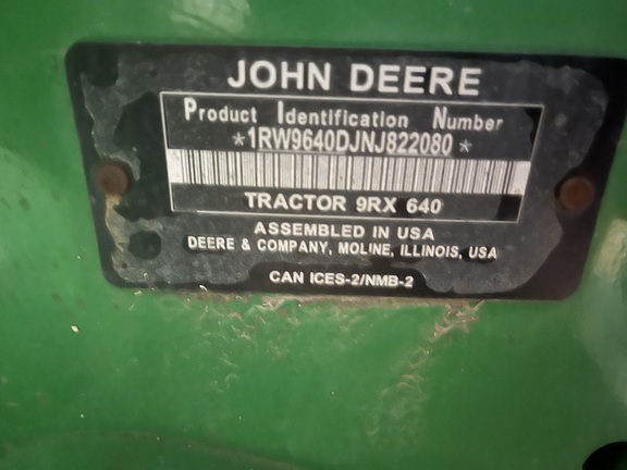 2023 John Deere 9RX 640 Tractor Rubber Track