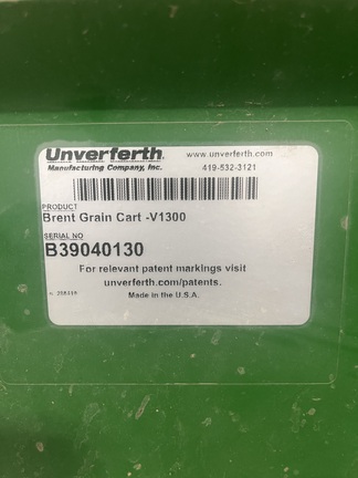 2020 Brent V1300 Grain Cart