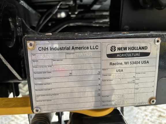 2022 New Holland SP410F GUARDIAN Sprayer/High Clearance