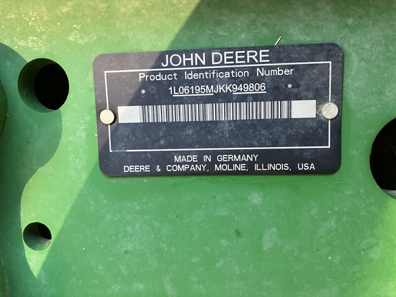 2019 John Deere 6195M Tractor