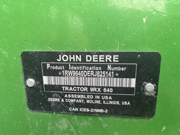 2024 John Deere 9RX 640 Tractor Rubber Track
