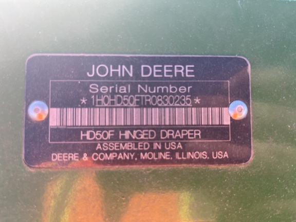 2024 John Deere HD50F Header Combine