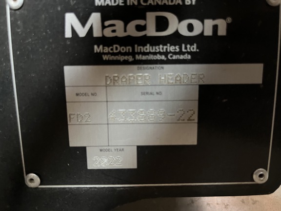 2022 MacDon FD245 Header Combine
