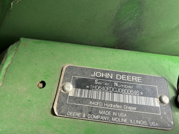 2018 John Deere 640FD Header Combine