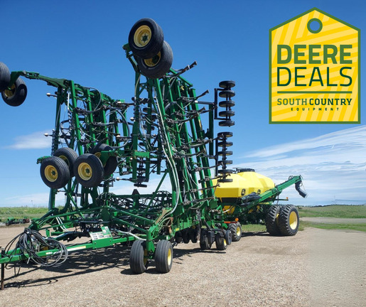 2008 John Deere 1830 W/ 1910 AIR CART Air Seeder