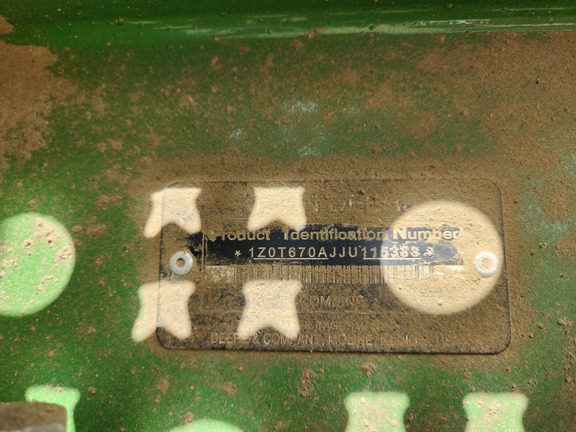 2019 John Deere T670 Combine