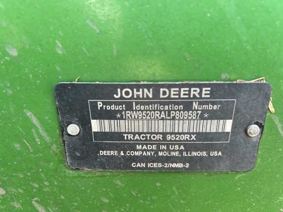 2020 John Deere 9520RX Tractor Rubber Track