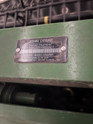 2022 John Deere HD35R Header Combine