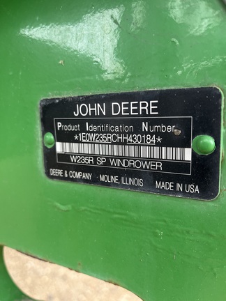 2017 John Deere W235 Windrower