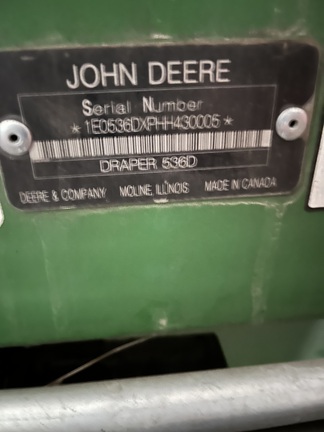 2017 John Deere W235 Windrower