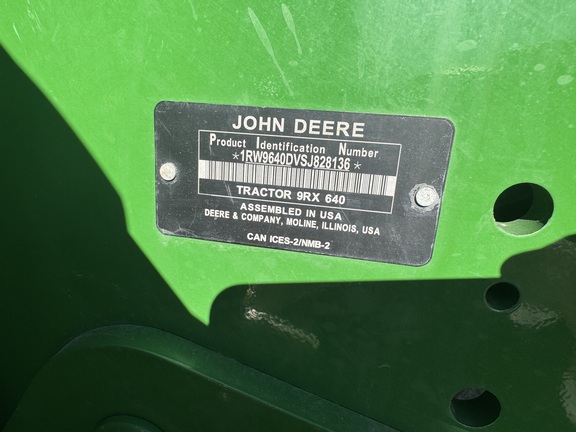 2025 John Deere 9RX 640 Tractor Rubber Track