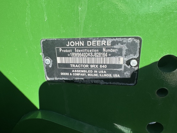 2025 John Deere 9RX 640 Tractor Rubber Track