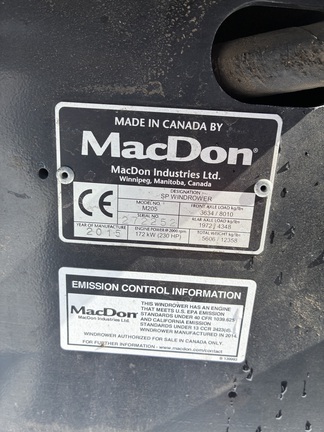 2015 MacDon M205 Windrower