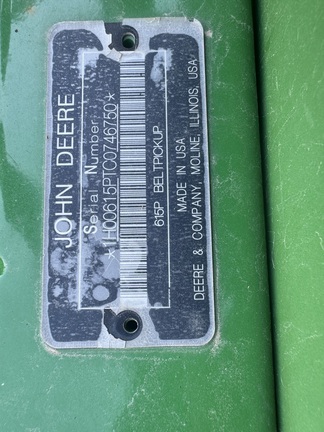 2012 John Deere 615P Header Combine
