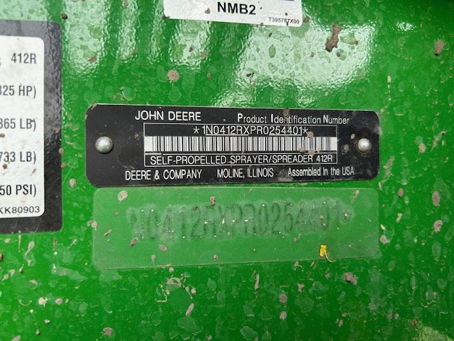 2025 John Deere 412R Sprayer/High Clearance