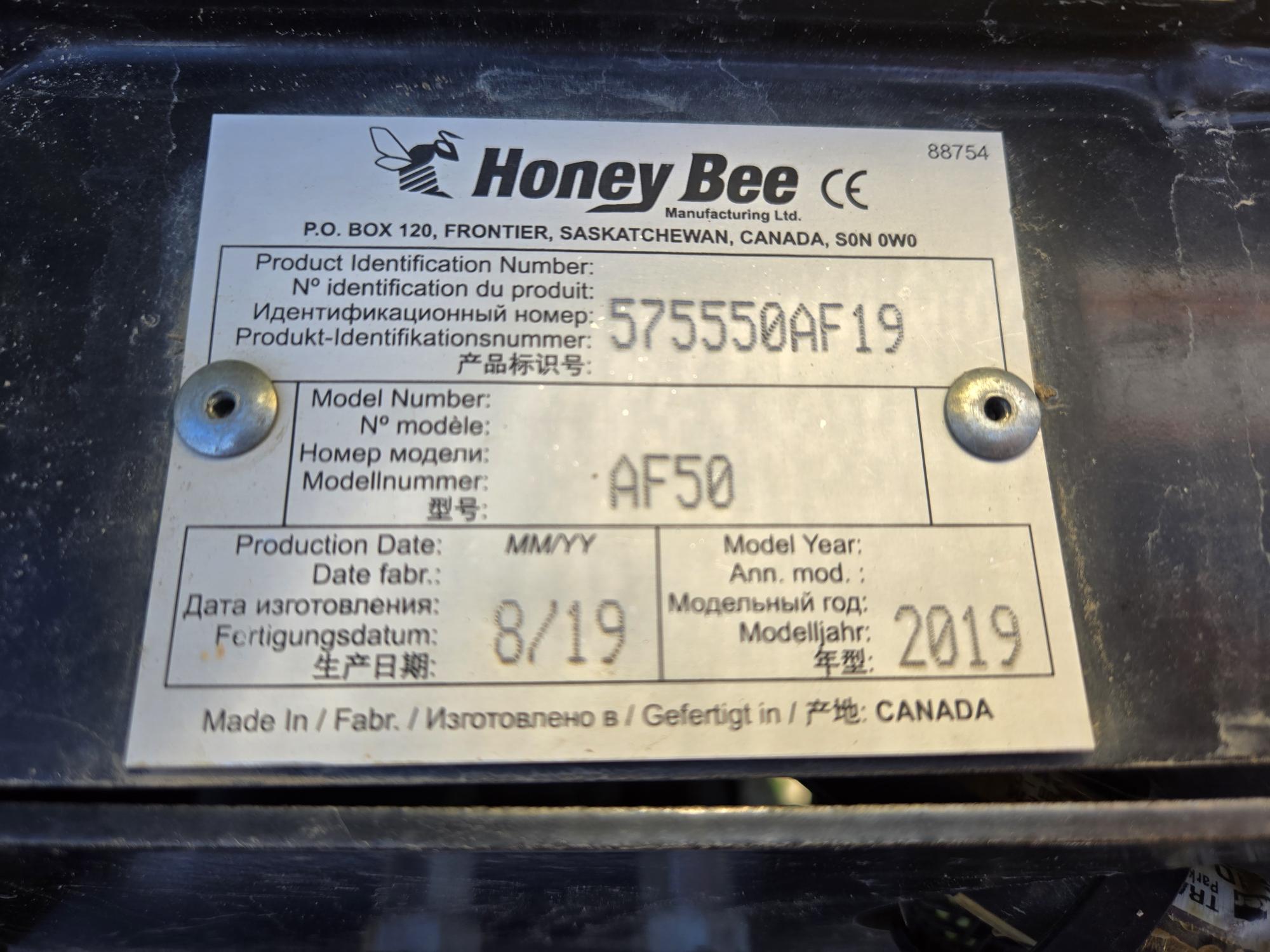 2019 Honey Bee 250 AirFlex Header Combine