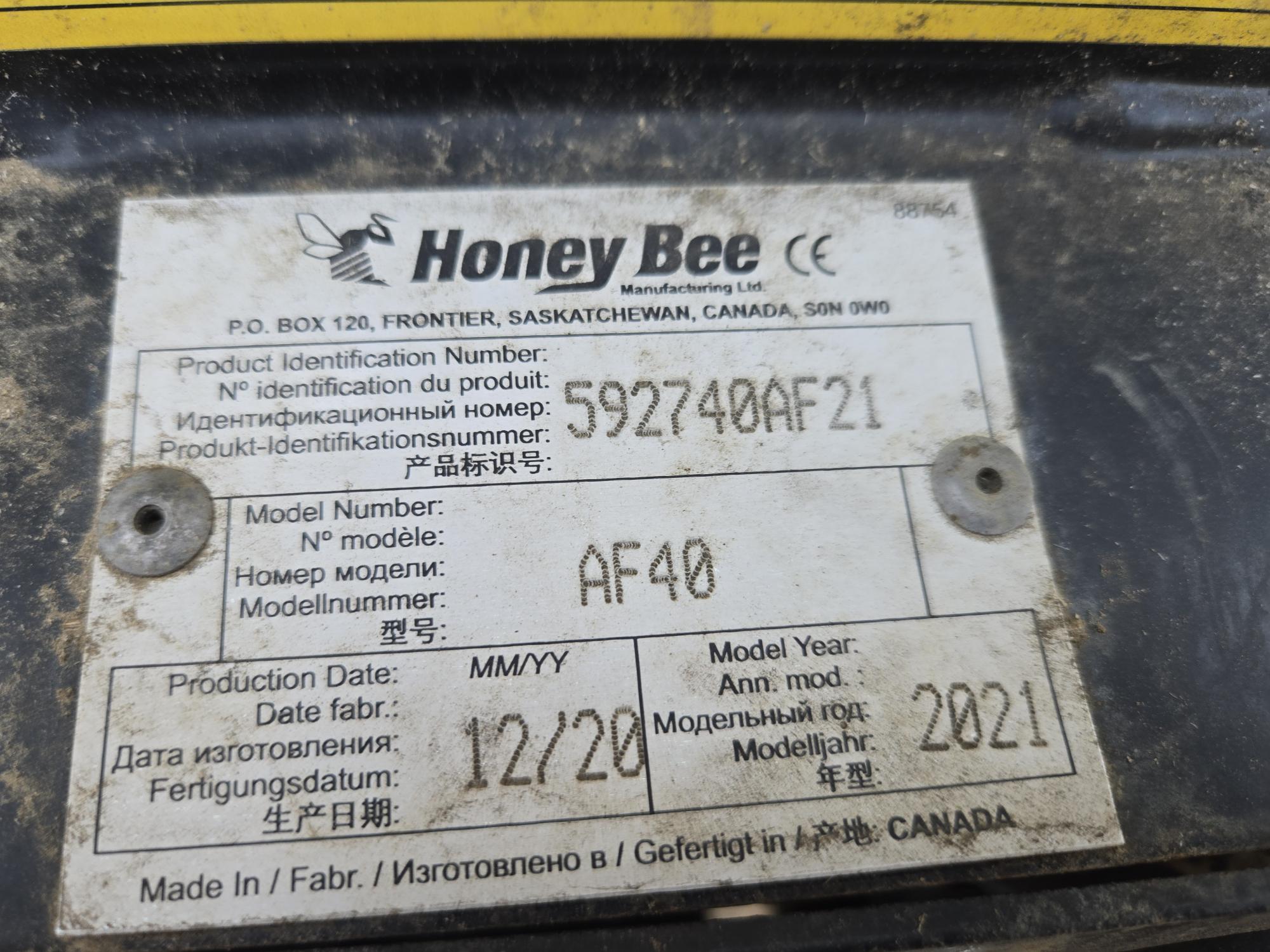 2021 Honey Bee 240 AirFlex Header Combine