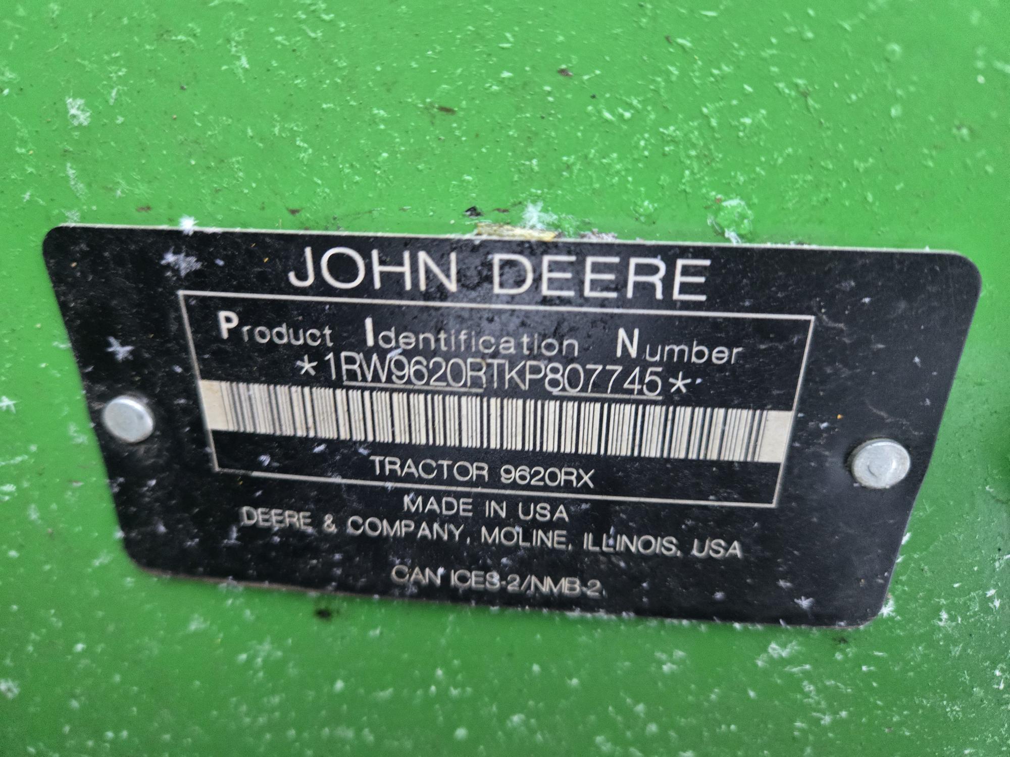 2019 John Deere 9620RX Tractor