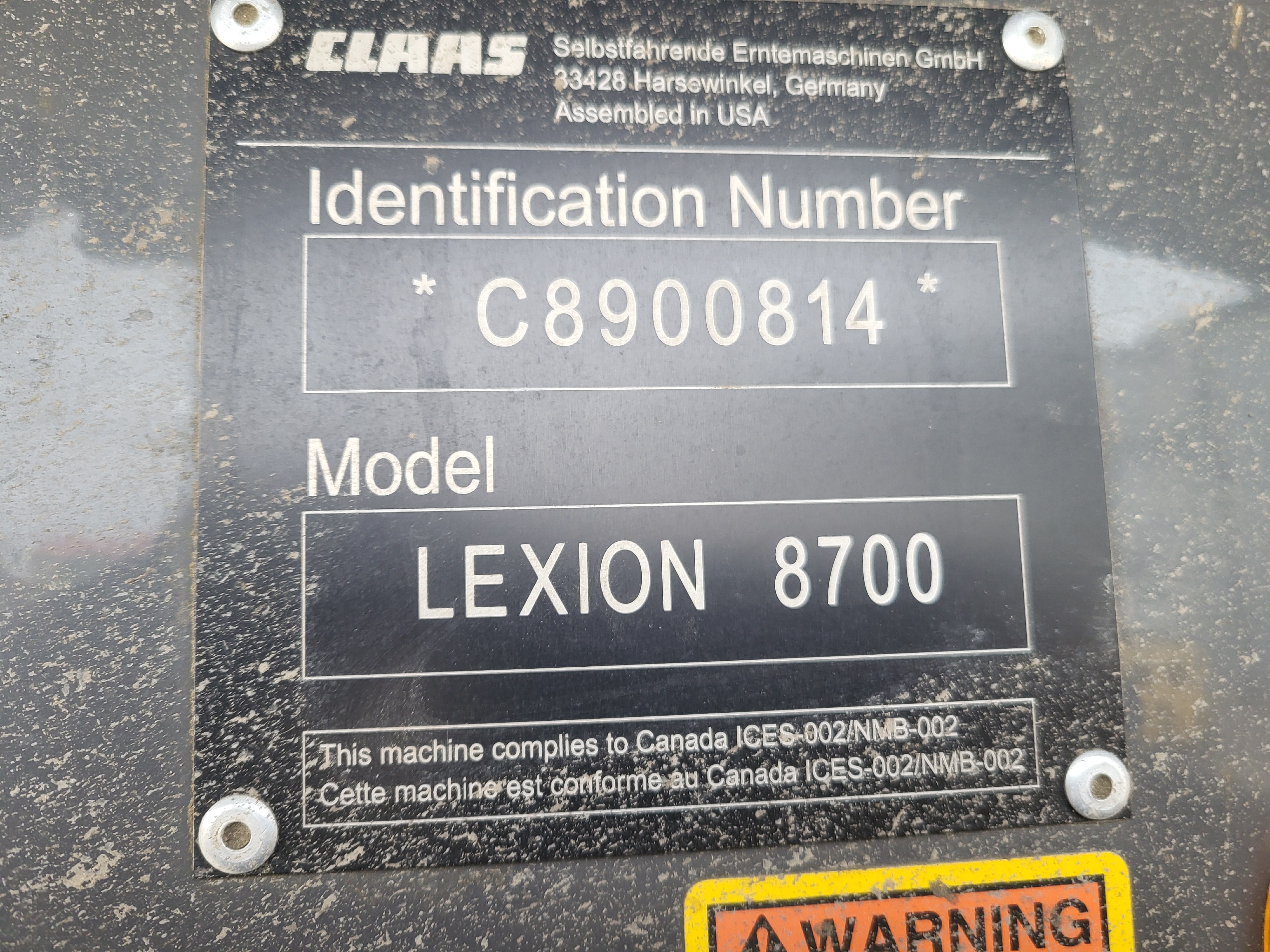 2022 CLAAS 8700TT Combine