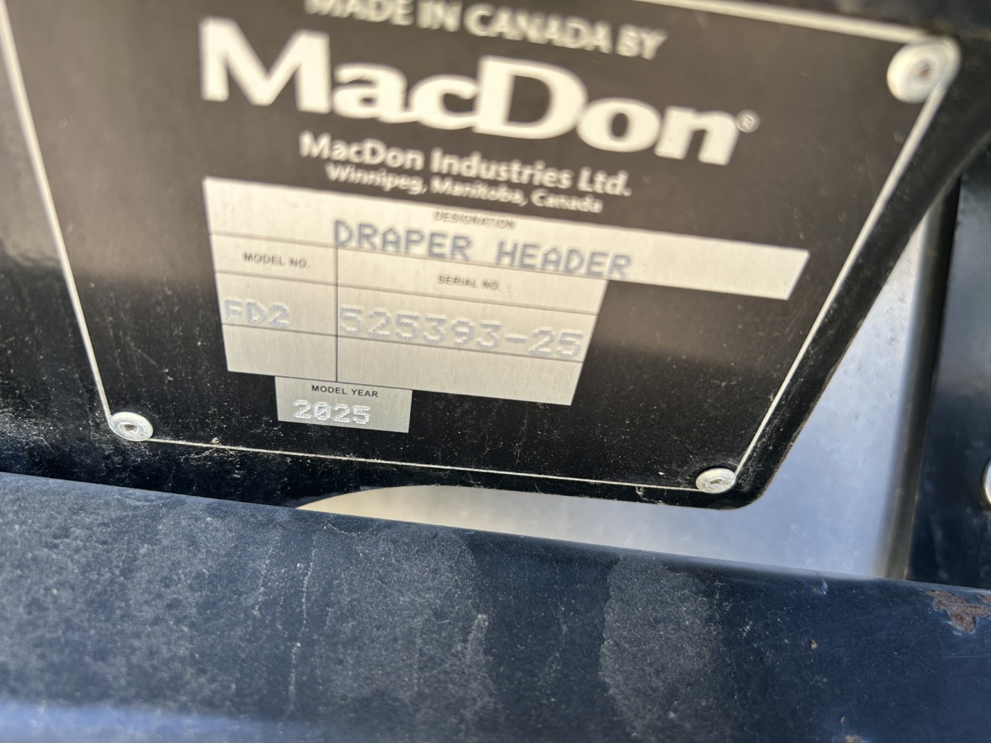 2025 MacDon FD245 Header Draper Flex