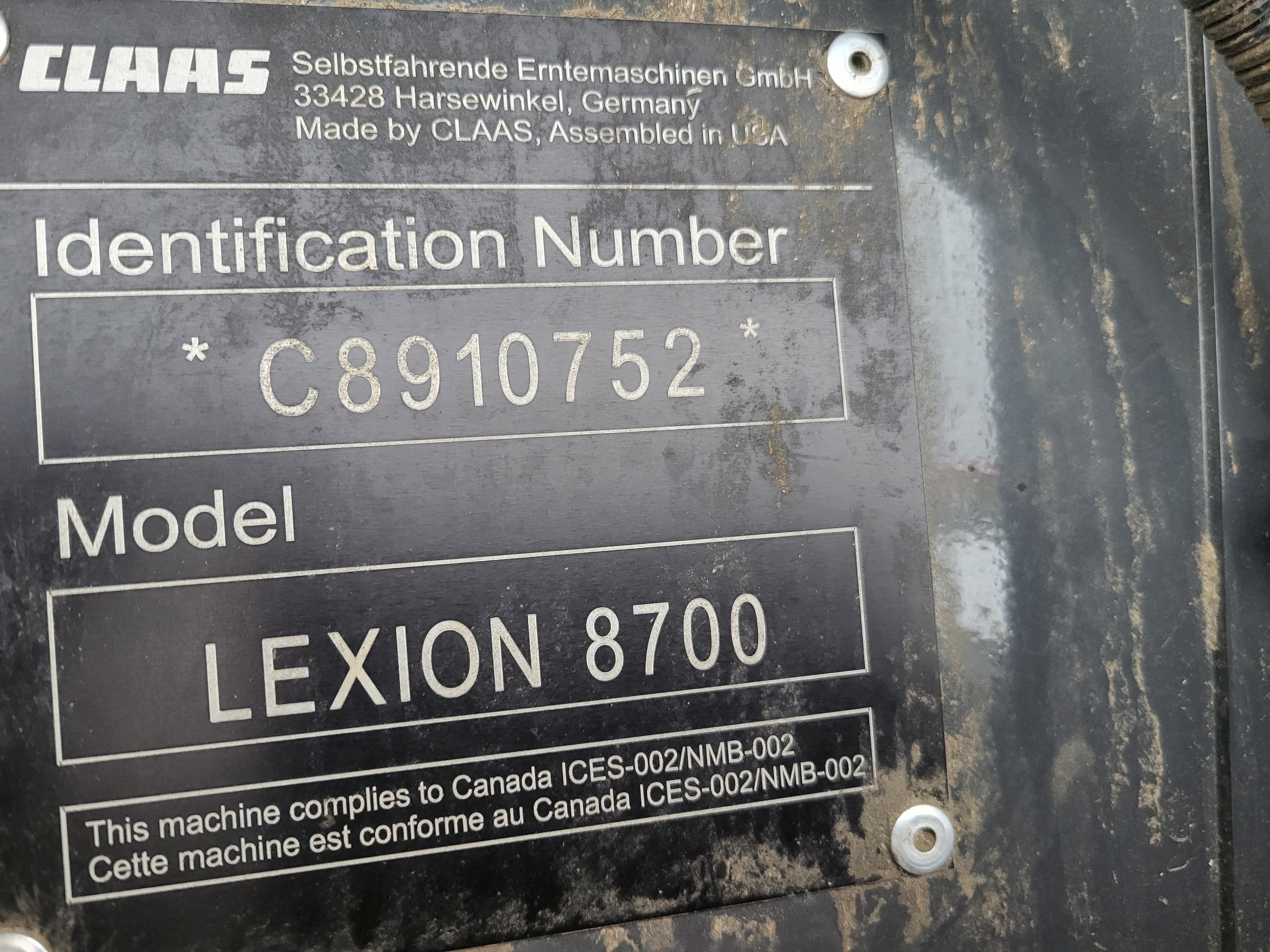 2024 CLAAS 8700TT Combine