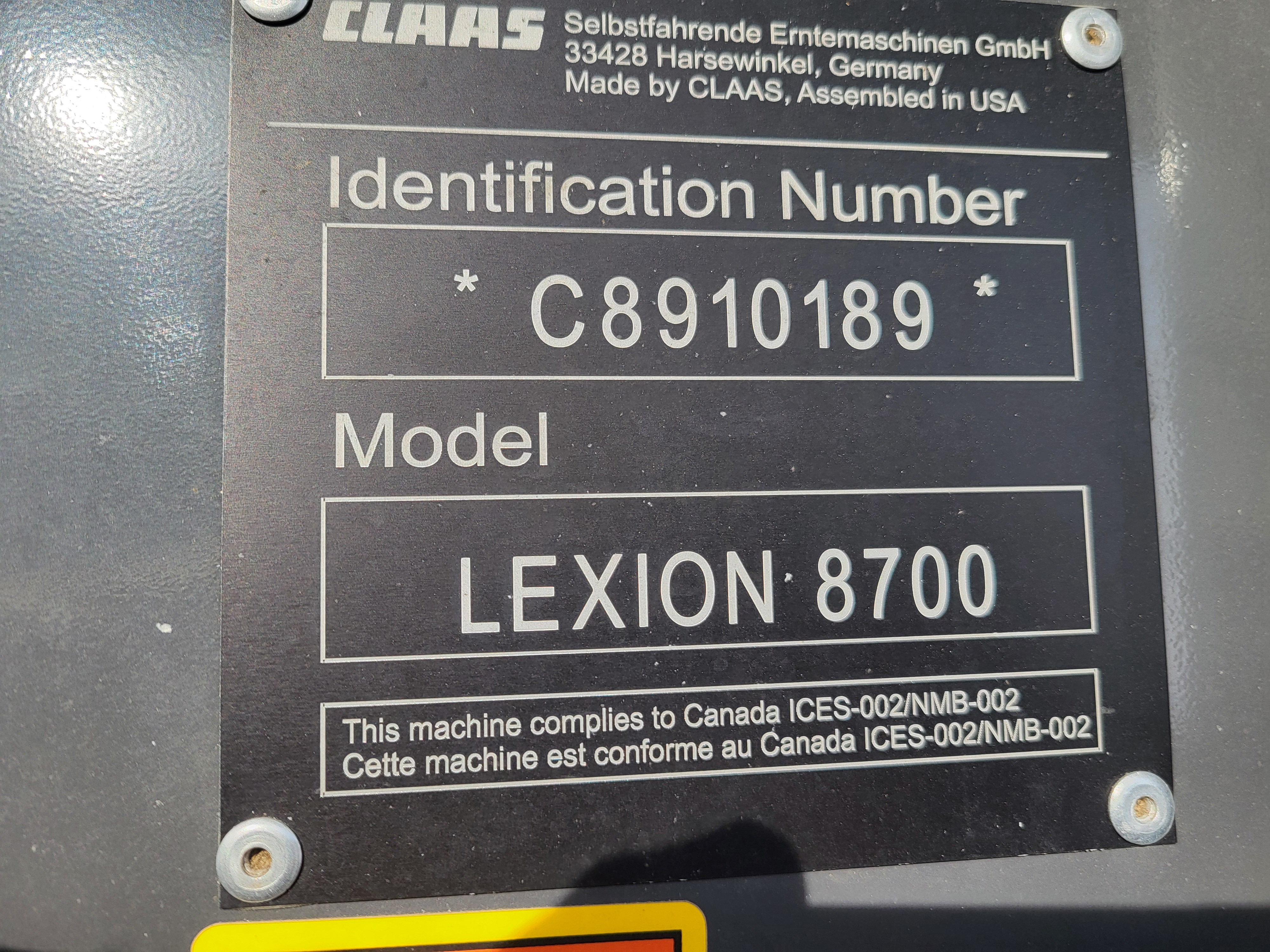 2023 CLAAS 8700TT Combine