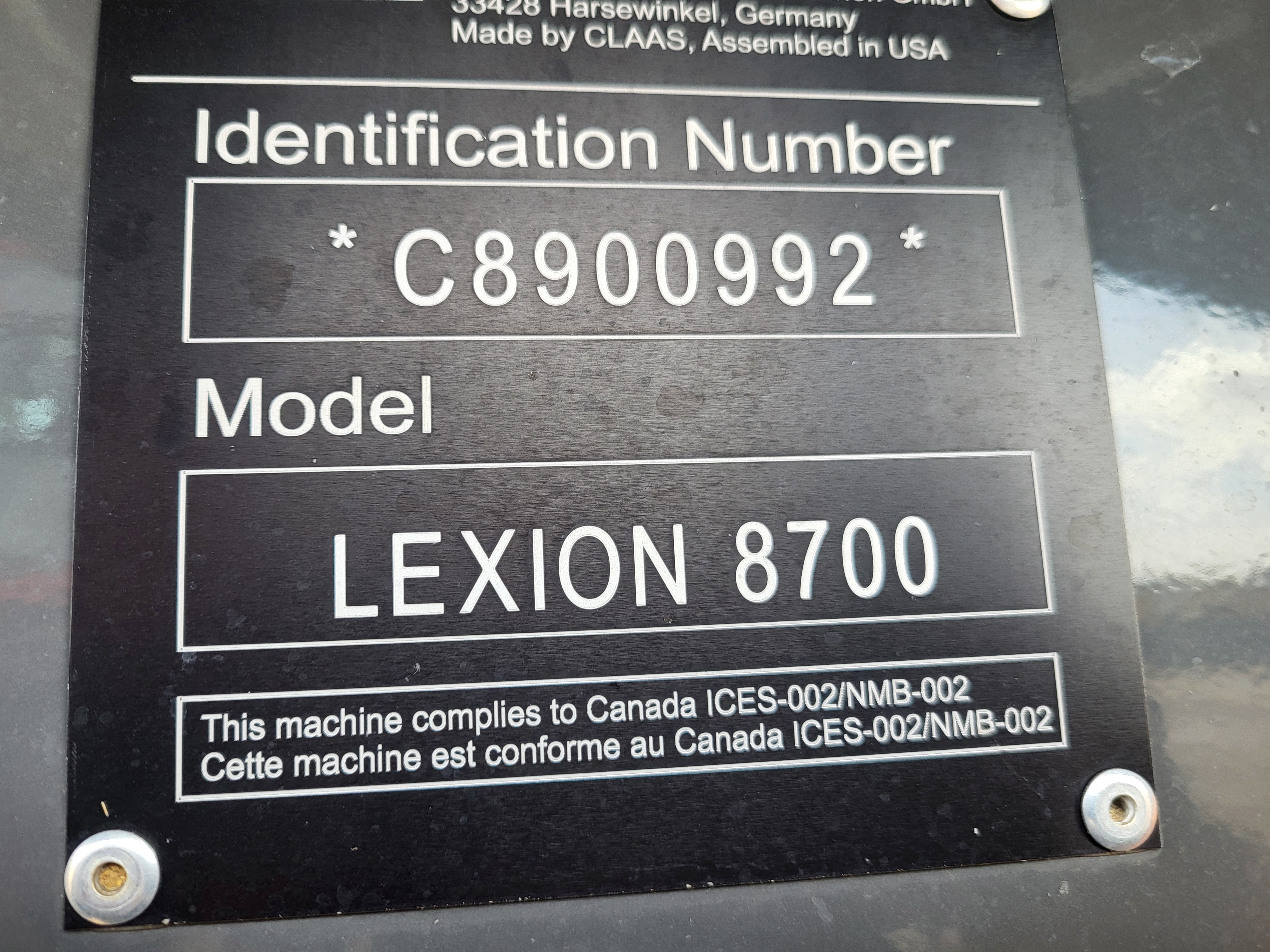 2022 CLAAS 8700TT Combine