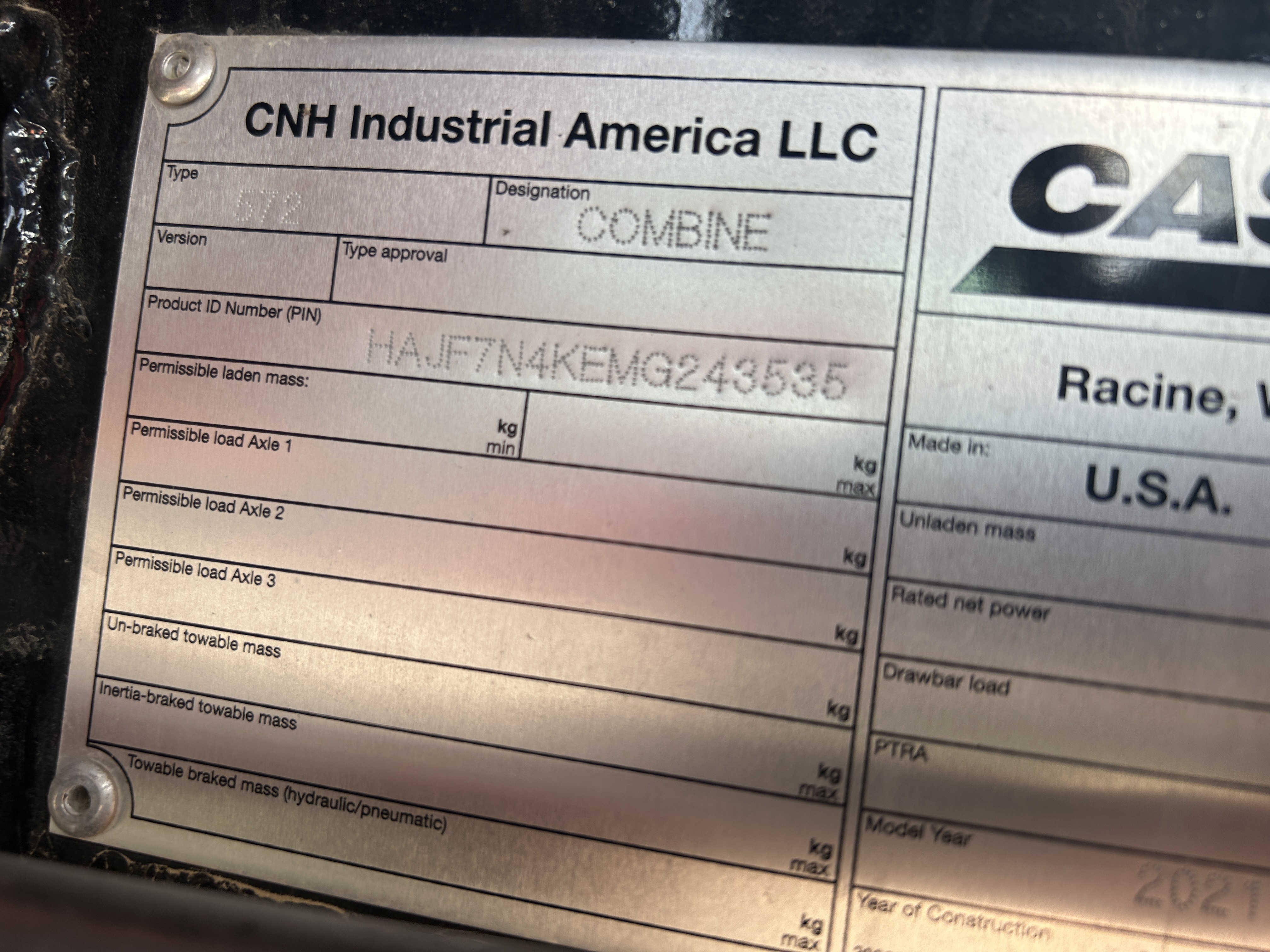 2021 Case IH 7250 Combine