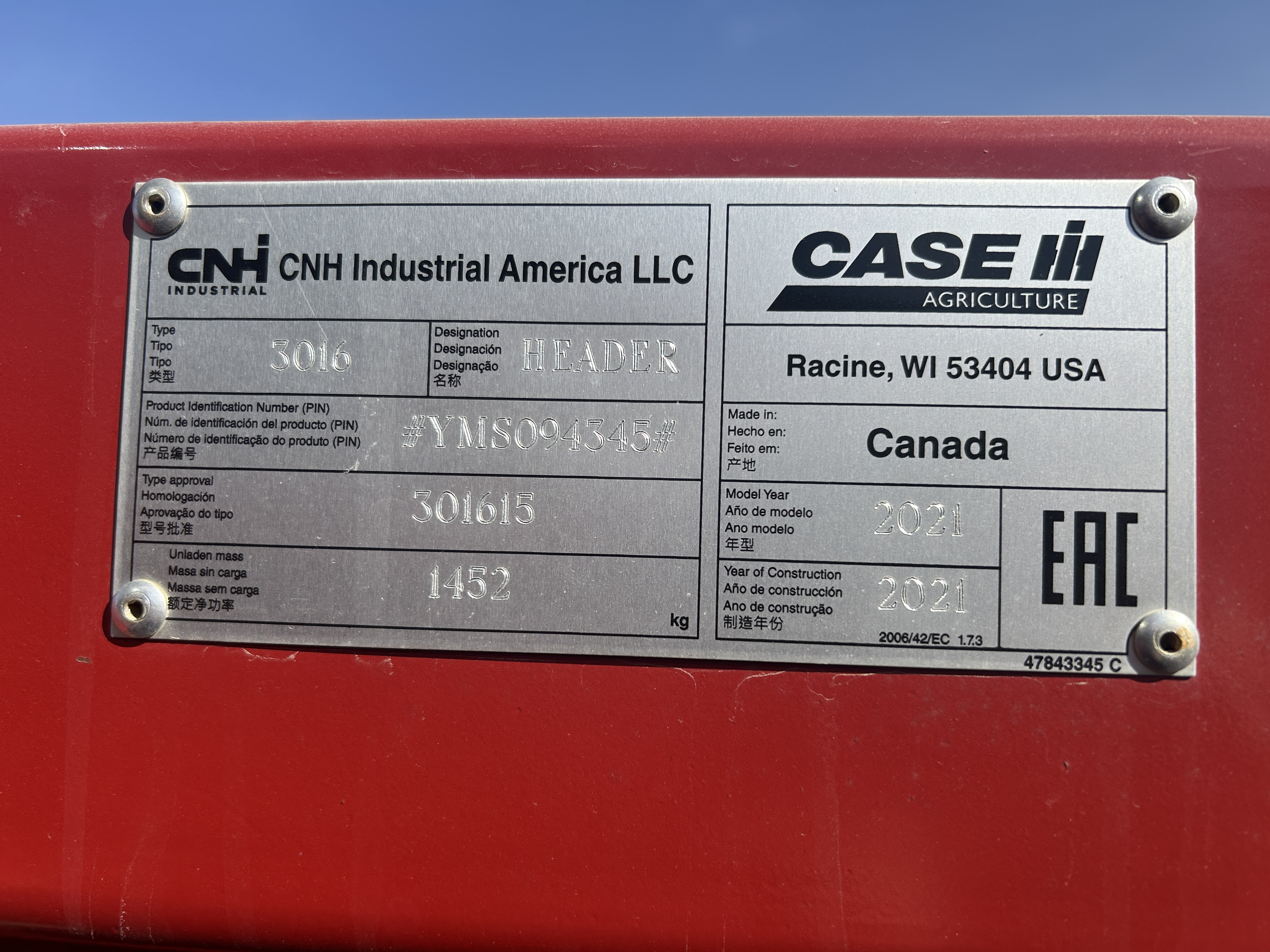 2021 Case IH 7250 Combine