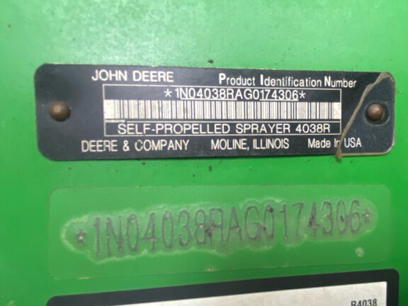 2017 John Deere R4038 Sprayer/High Clearance