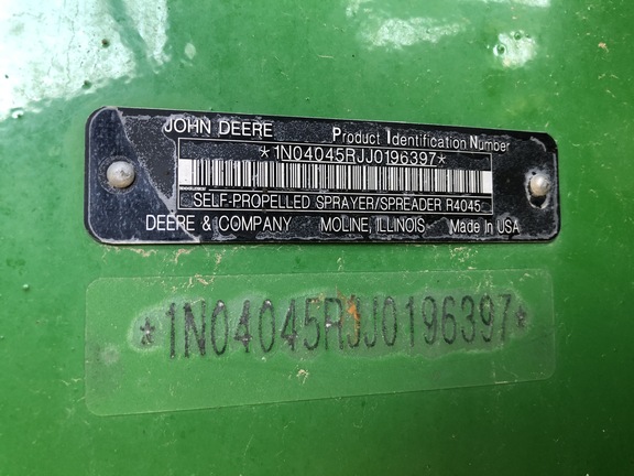 2019 John Deere R4045 Sprayer/High Clearance