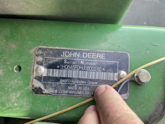 2018 John Deere 645FD Header Combine