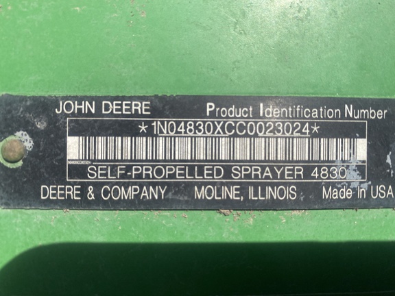 2012 John Deere 4830 Sprayer/High Clearance