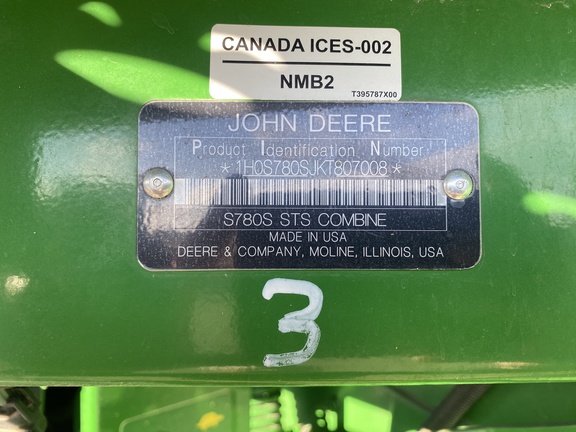 2019 John Deere S780 Combine
