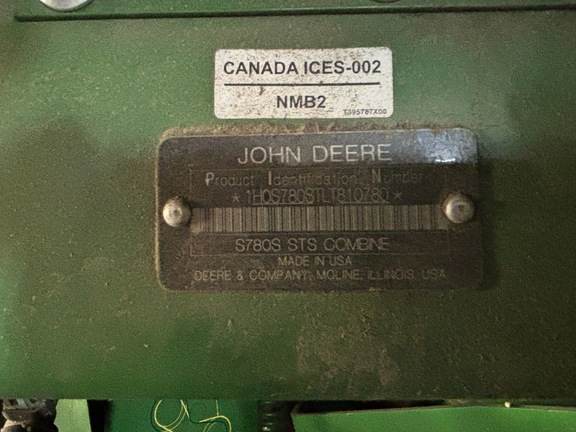 2020 John Deere S780 Combine