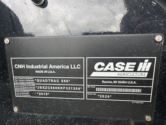 2020 Case IH 580 Tractor Rubber Track