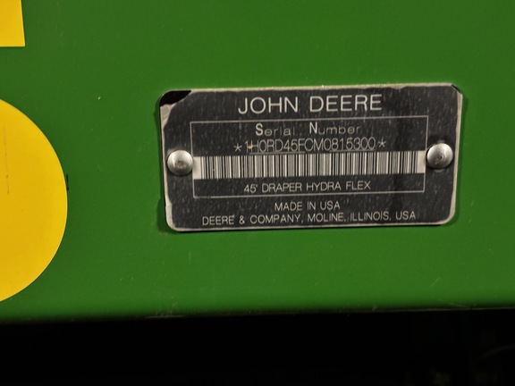 2021 John Deere RD45F Header Combine