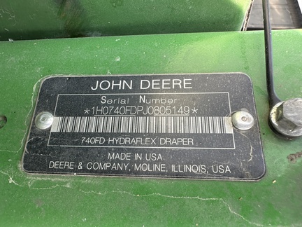 2019 John Deere 740FD Header Combine