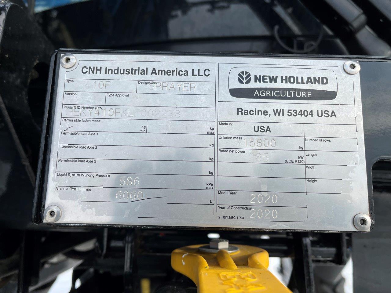 2020 New Holland SP.410F Sprayer/High Clearance