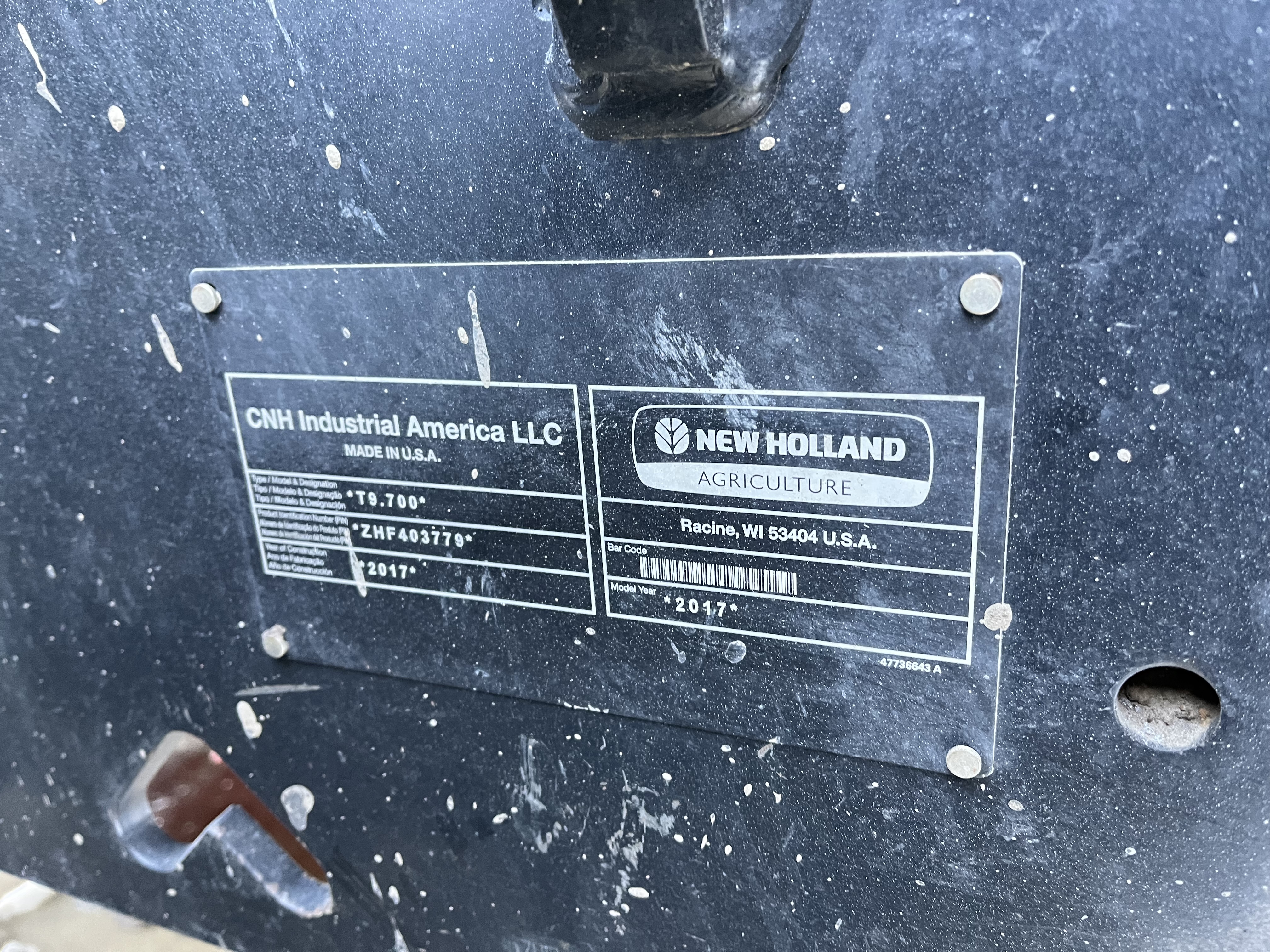 2017 New Holland T9.700 SmartTrax Tractor