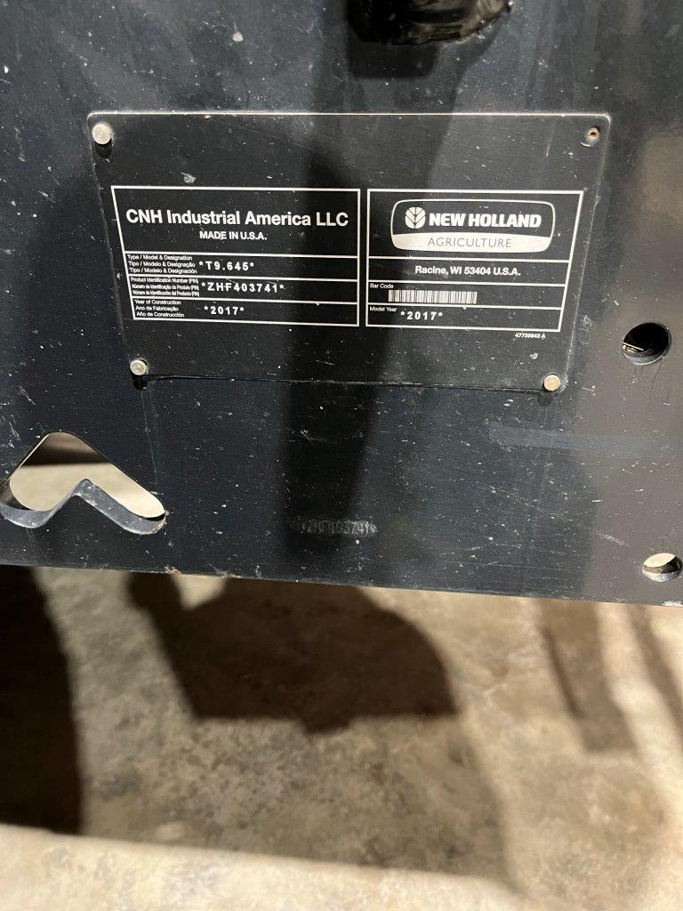 2017 New Holland T9.645 SmartTrax Tractor