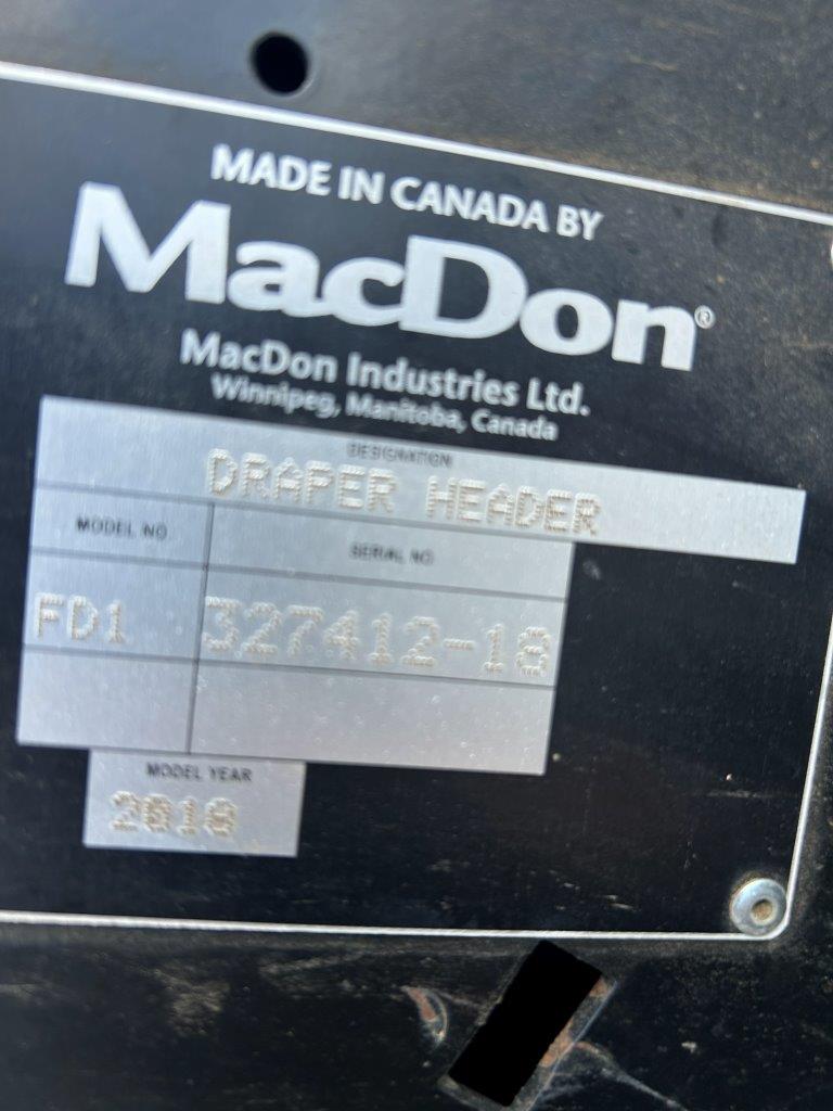 2018 MacDon FD140 DK CNH-21 w/ AWS Air Reel Header Draper Flex
