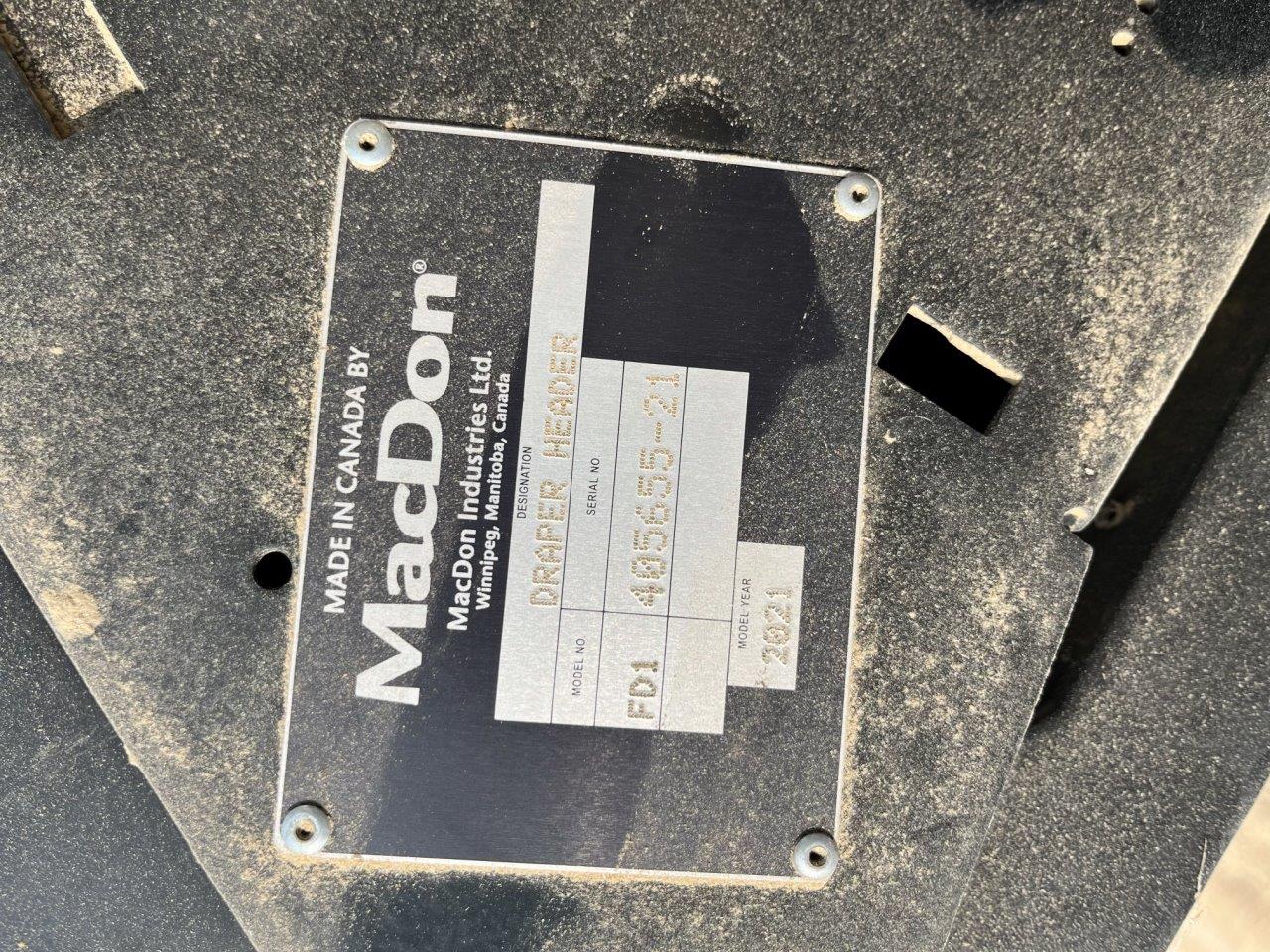 2021 MacDon FD145 DK CNH-21 Header Draper Flex