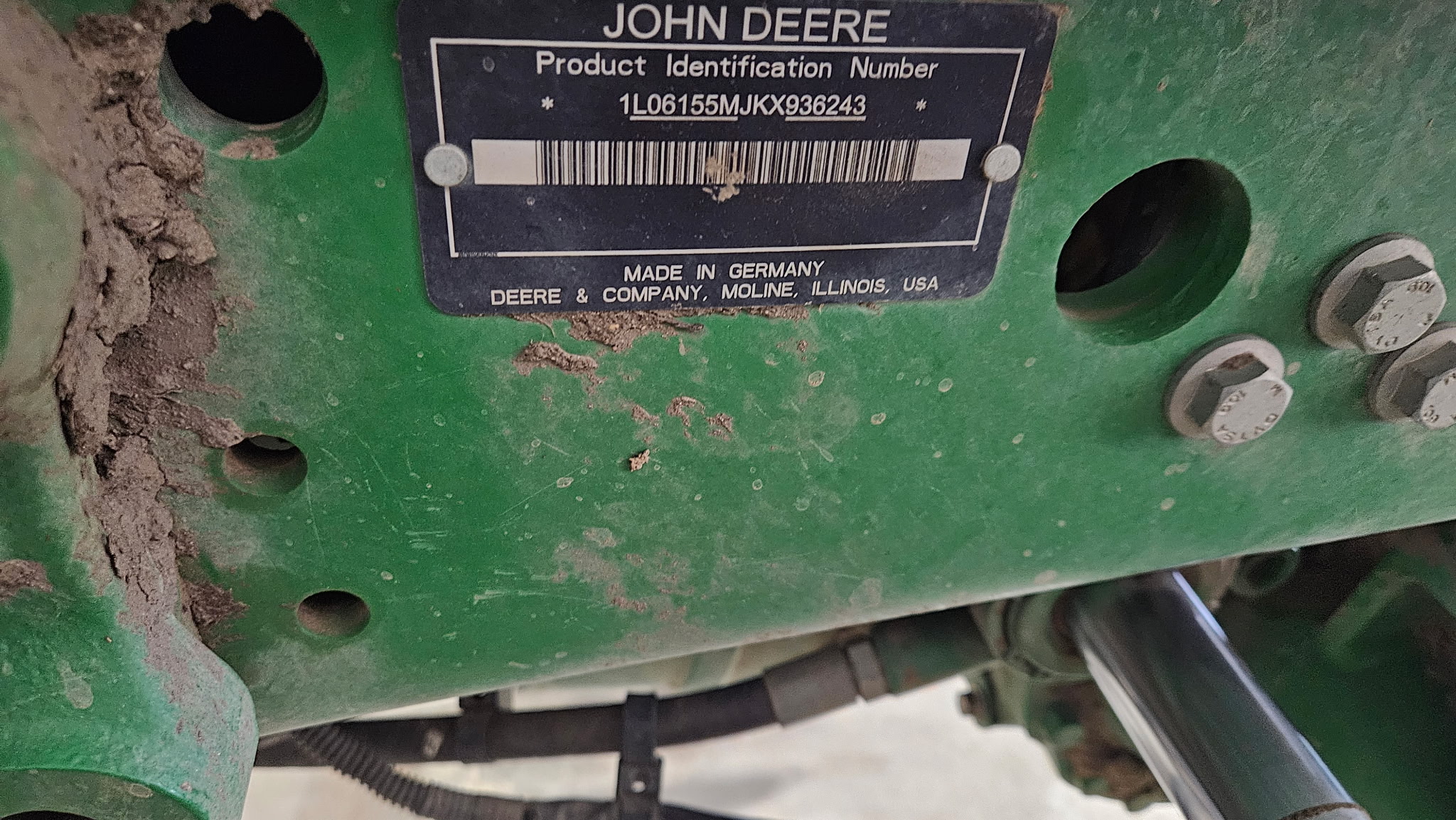2019 John Deere 6155M Cab Tractor