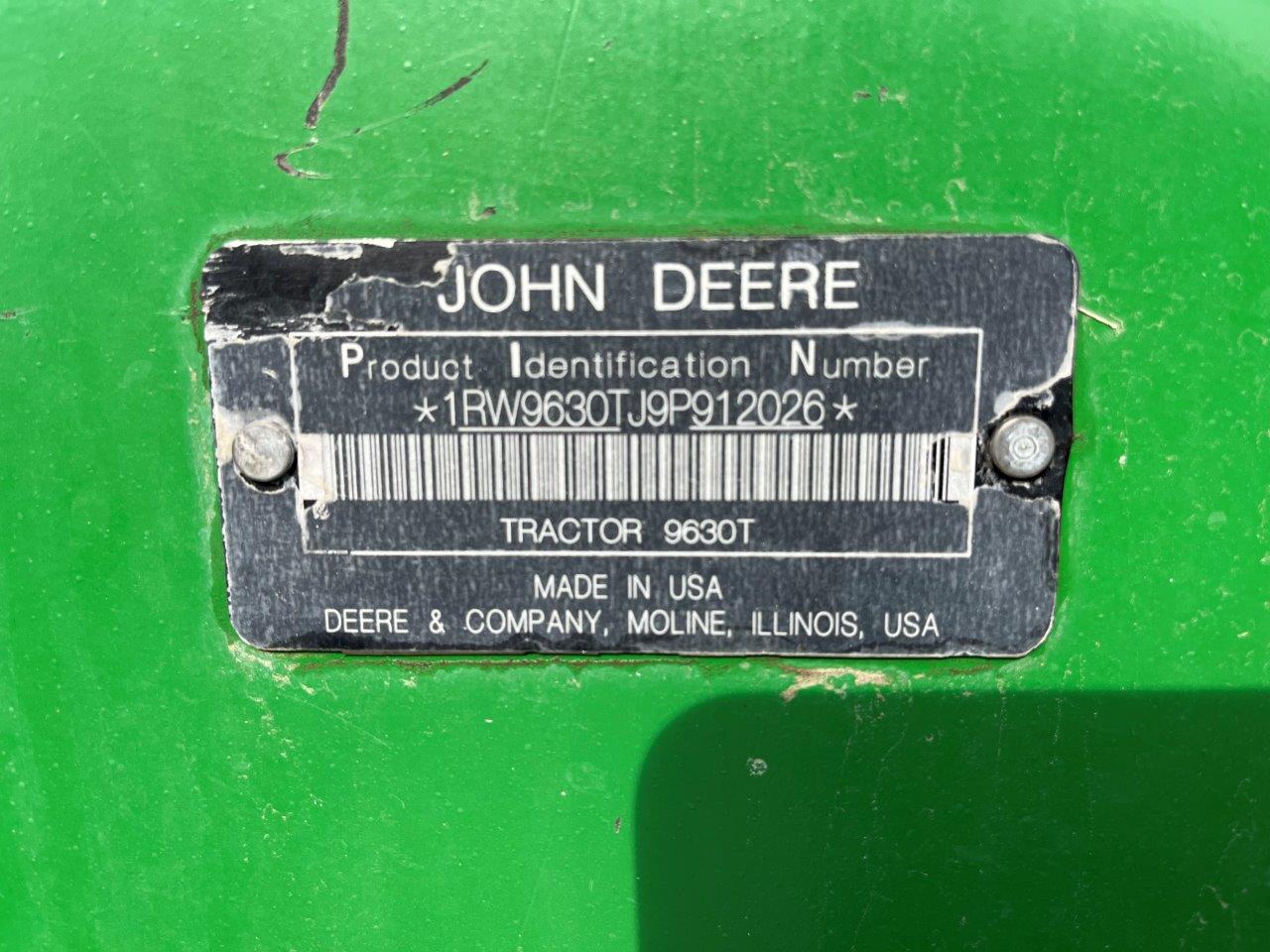 2010 John Deere 9630T Tractor