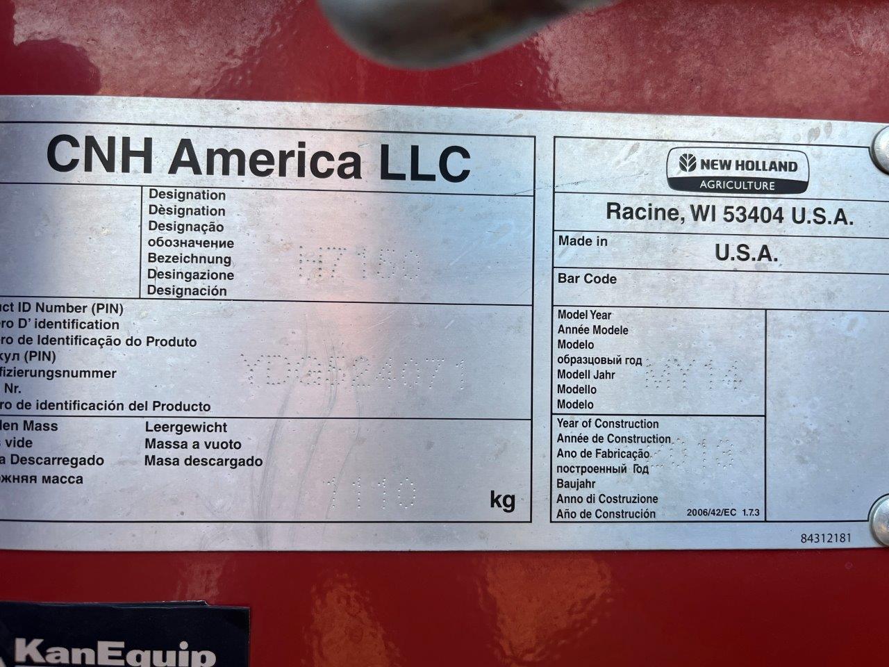 2014 New Holland H7150-16' Mower Conditioner