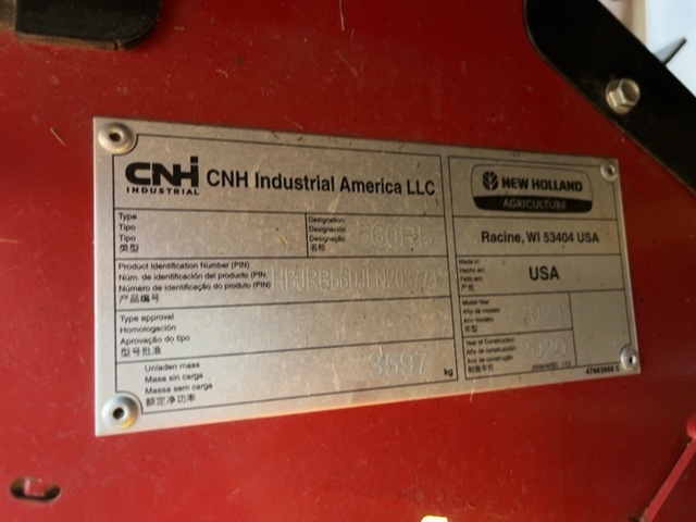 2021 New Holland RB560 SC Plus Baler/Round