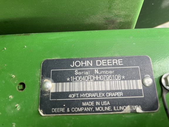 2017 John Deere 640FD Header Combine