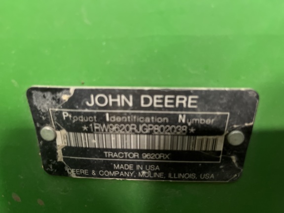 2017 John Deere 9620RX Tractor Rubber Track